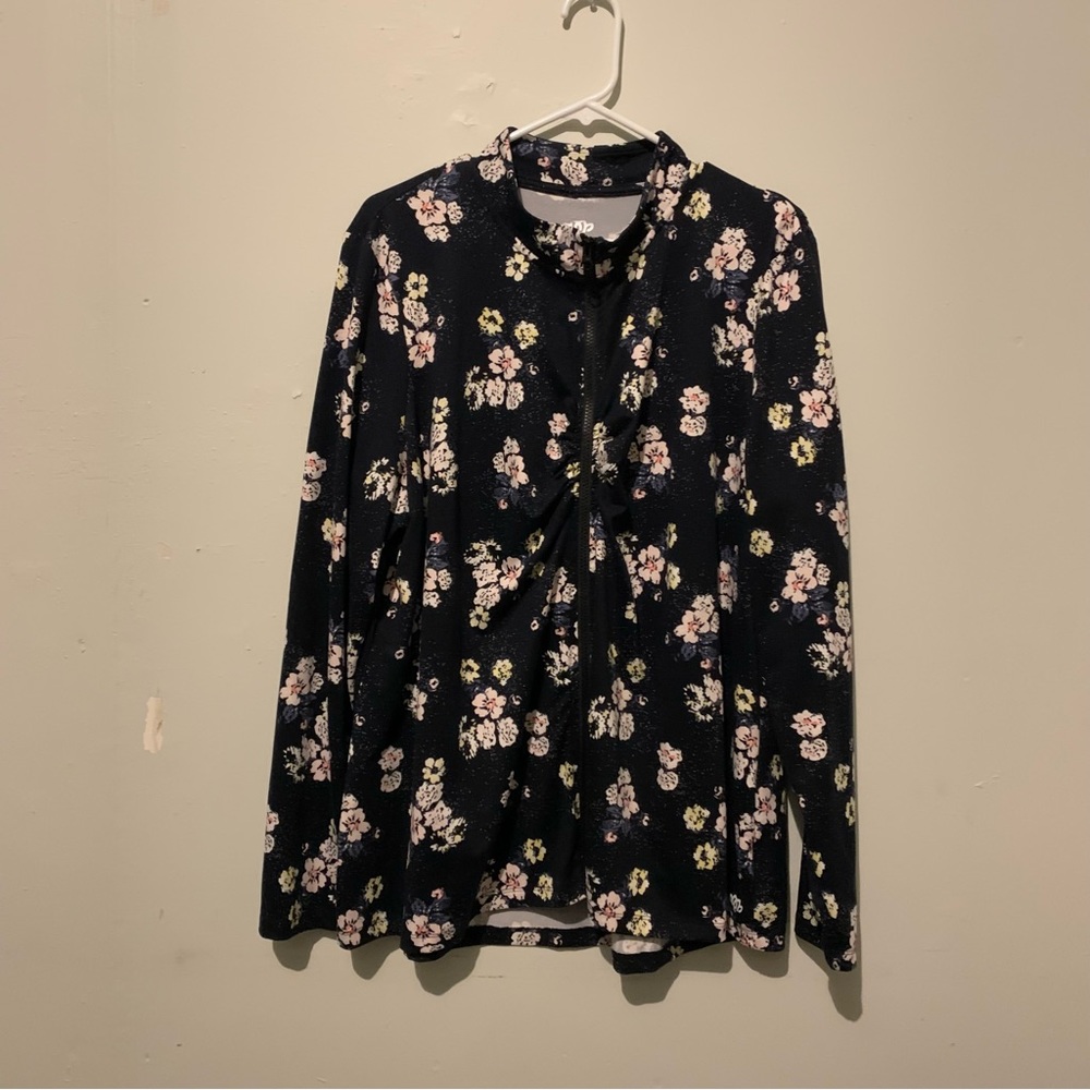 🆕 maurices In Motion Floral Zip Up - Picture 2 of 12